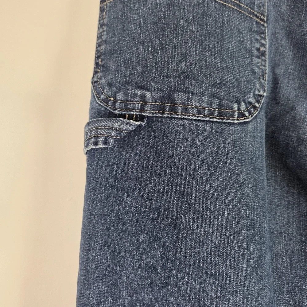 VTG Wrangler Carpenter Jeans 36 X 34 Cargo Mens Workwear Medium Wash
